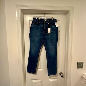 Good American Good Classic High Wist Blue Jeans. NWT